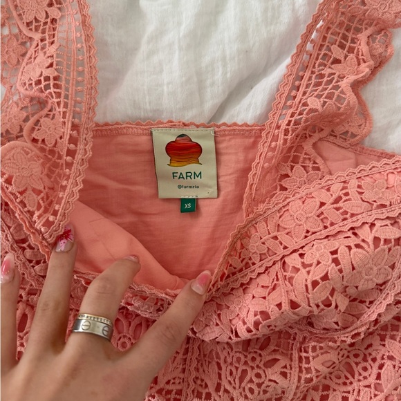 FARM Rio Pink Lace Blouse - Picture 3 of 4